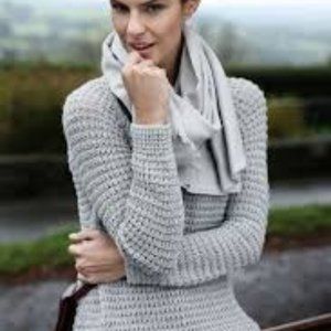 Cuyana Alpaca Waffle Knit Sweater Mist Grey Size M